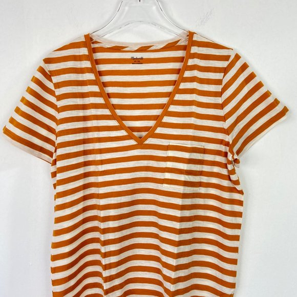 NWT Madewell Whisper Cotton V-Neck Pocket Tee - Picture 3 of 10